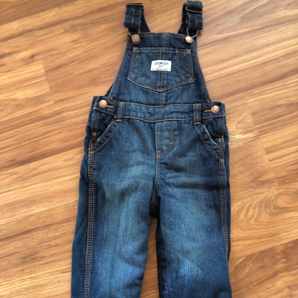 OshKosh Girl Denim/Fleece Lined Overalls Like New